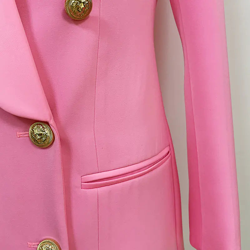 2020 Luxury Lion Button Blazer Dress