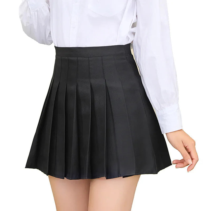 Elegant Pleated Skirt & Shorts Combo