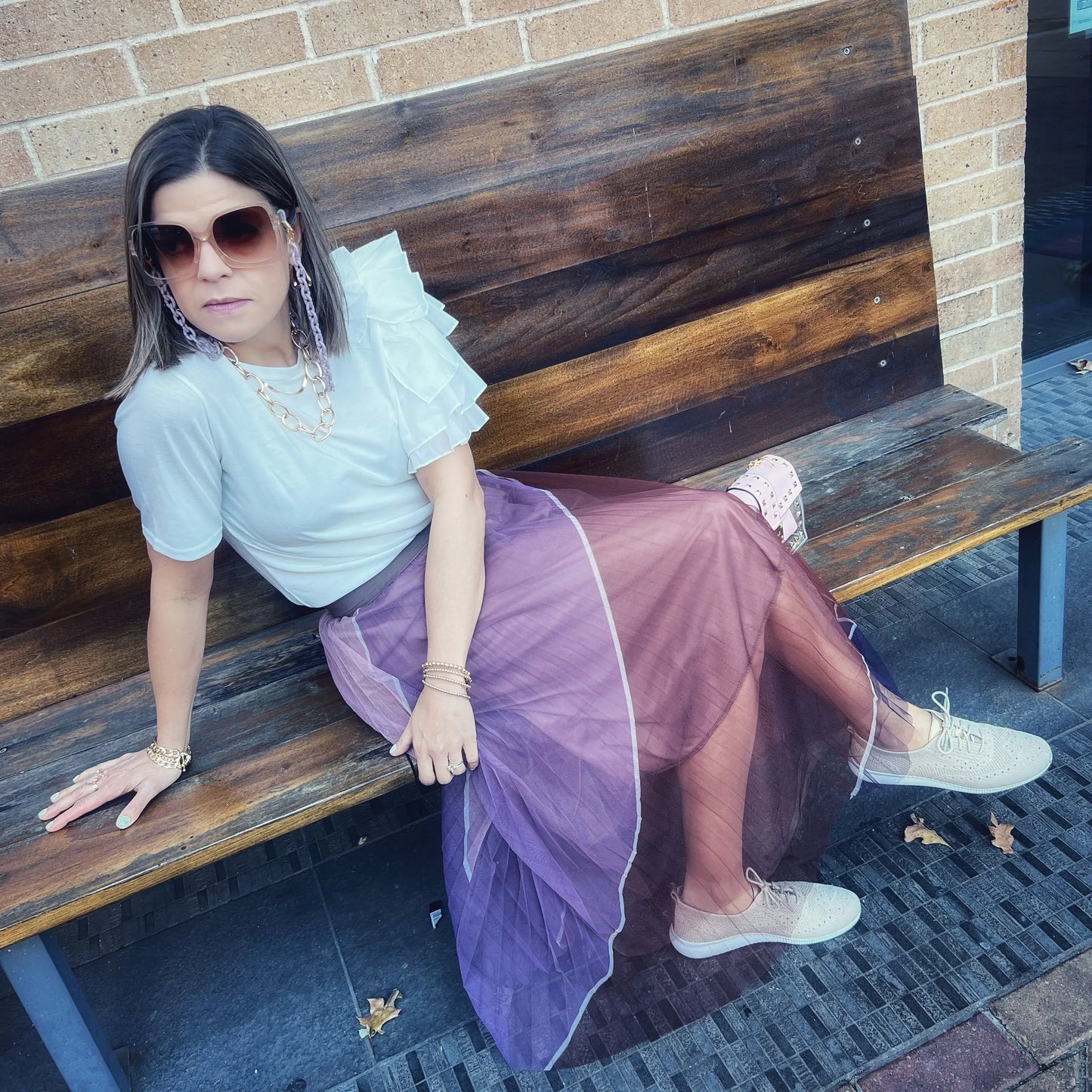 Amelia Pleated A-Line Skirt