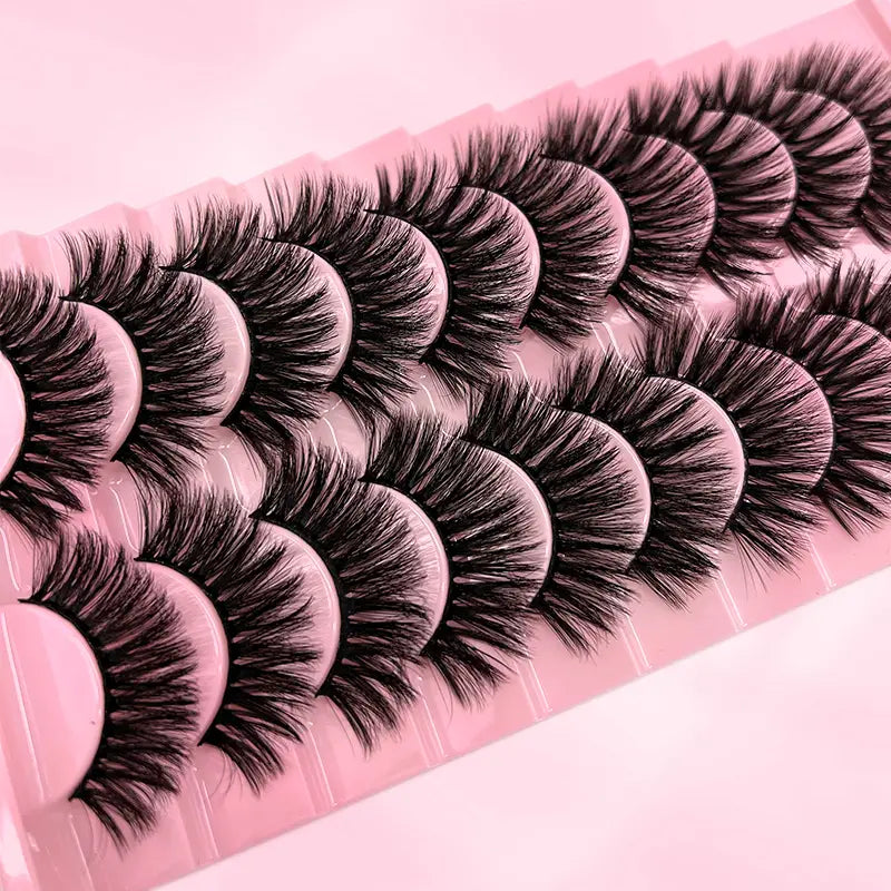 10-Pack Luxe 3D Faux Mink Eyelashes