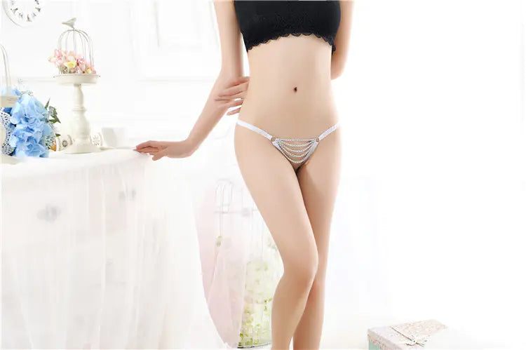 Chic Lace Chain T-Back Thong