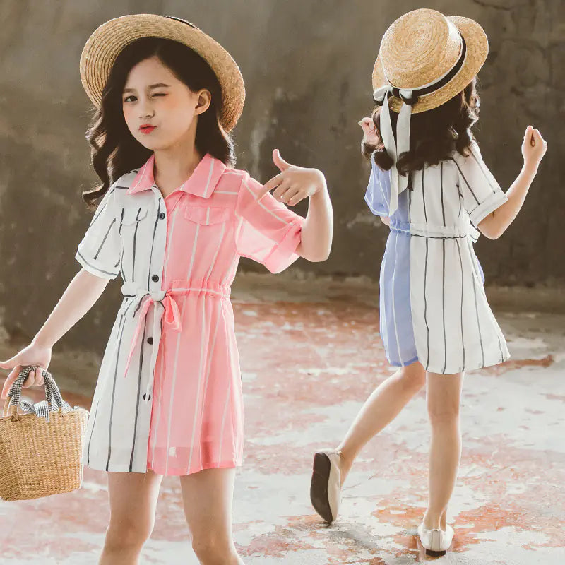 Chic Color Block Play Skirt
