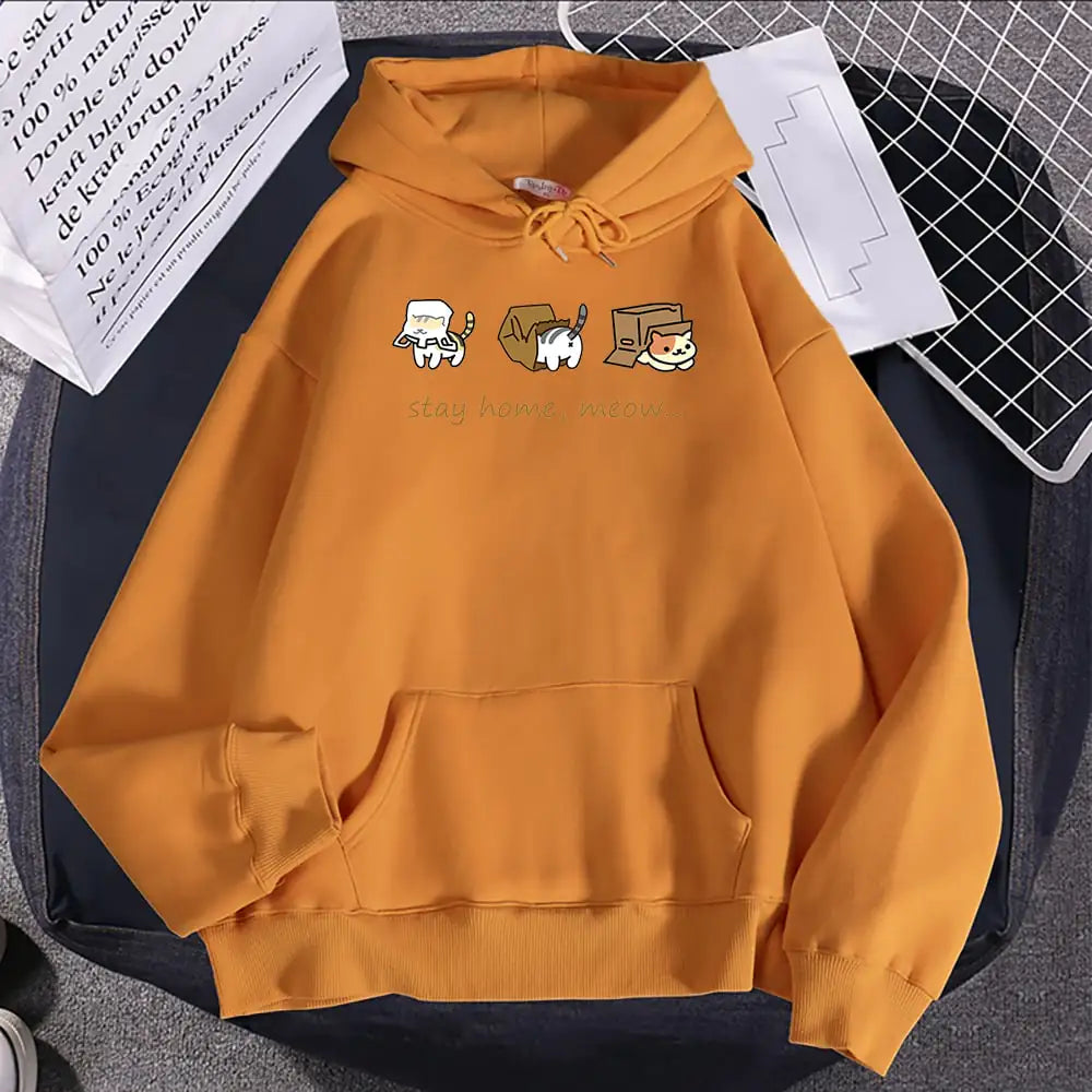 Fleece Printed Hoodie Pullover
