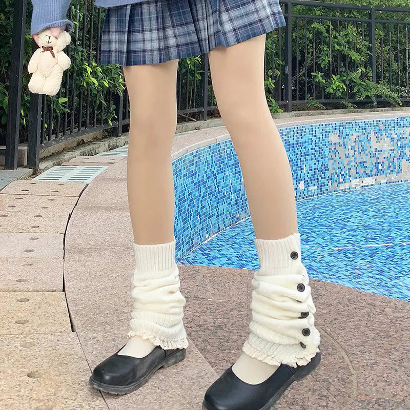 Chic Whimsy Wool Knee Warmers
