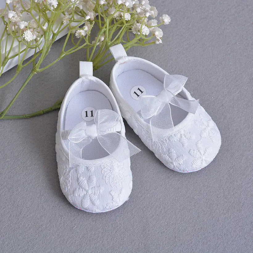 Lace Embellished Infant Shoes