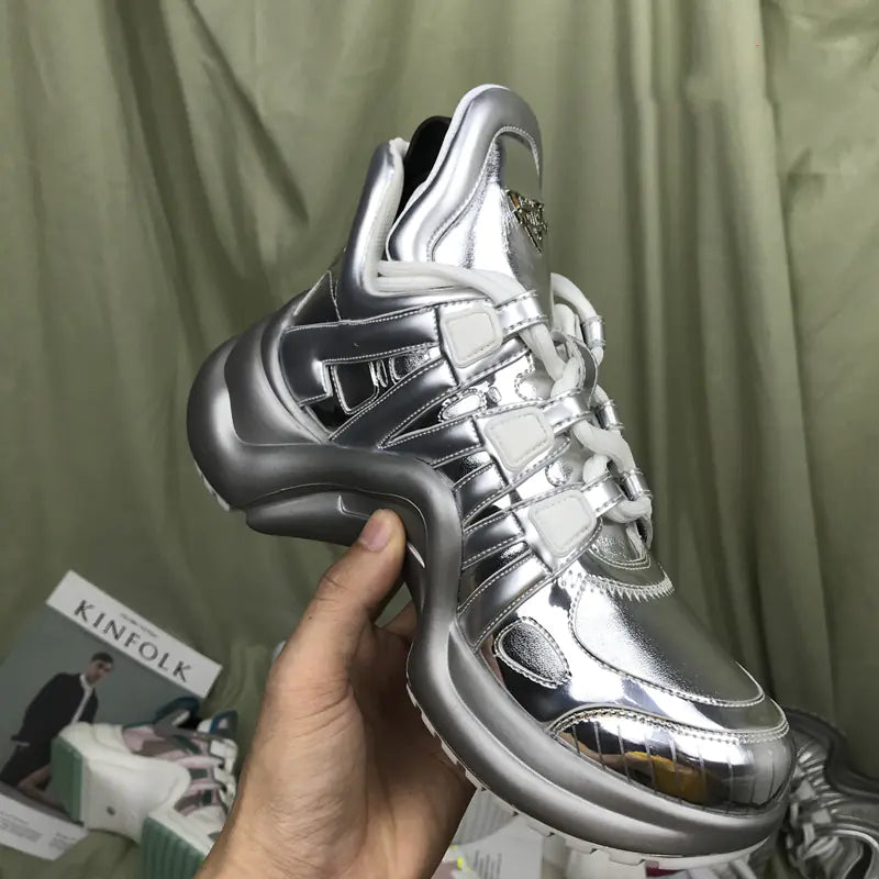 2020 Chic Women's Leather Platform Sneakers