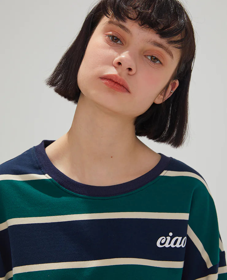 Striped Cotton Hoodie