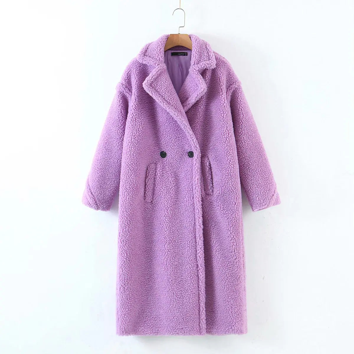 Chic Shearling Mid-Length Coat