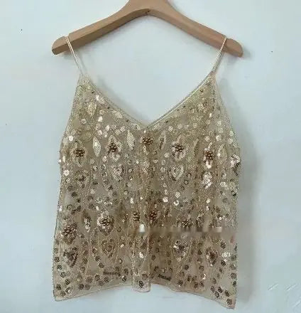 Glam Sequin Sling Top