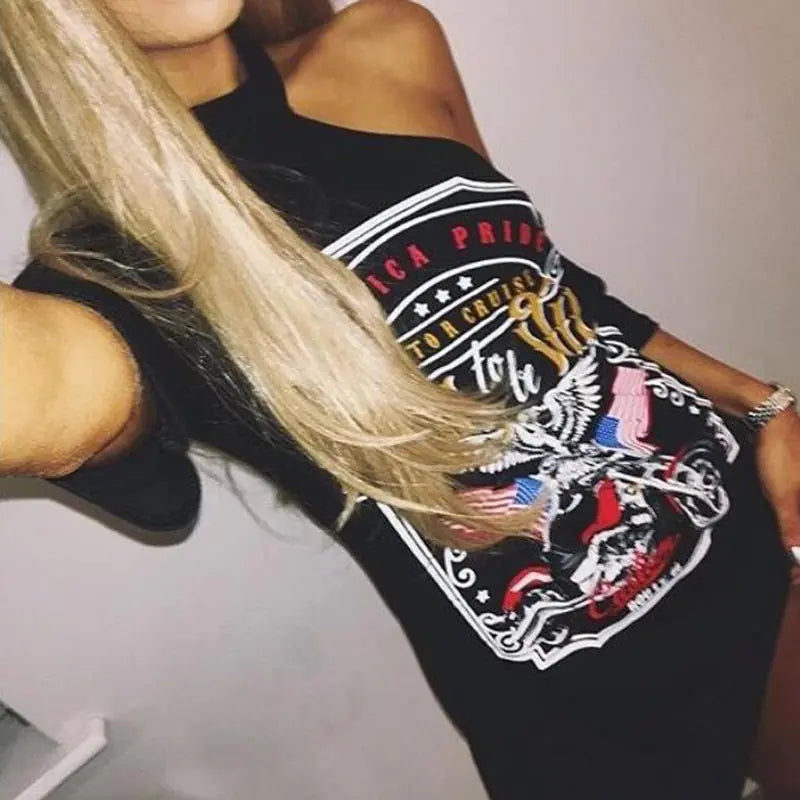 Chic Printed Halter Top Tee