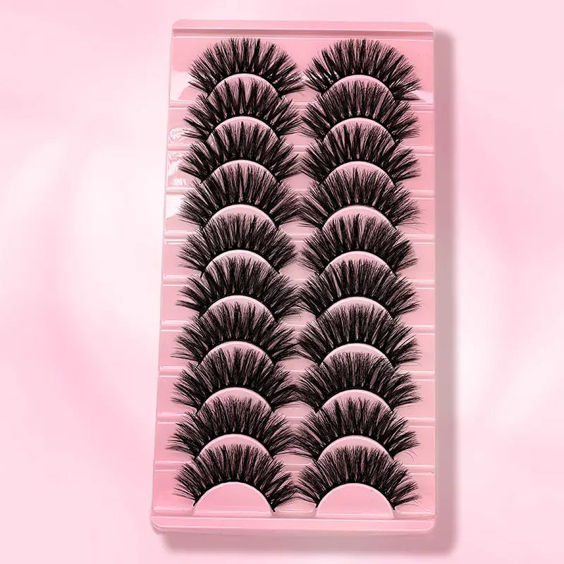 10-Pack Luxe 3D Faux Mink Eyelashes