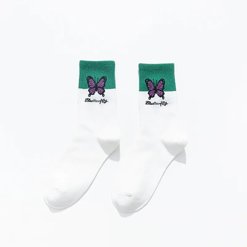 Chic Butterfly Cotton Socks