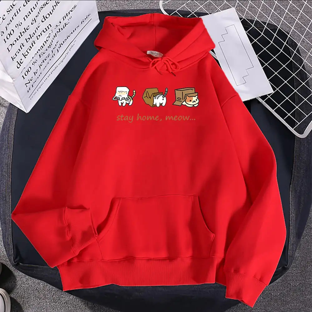 Fleece Printed Hoodie Pullover