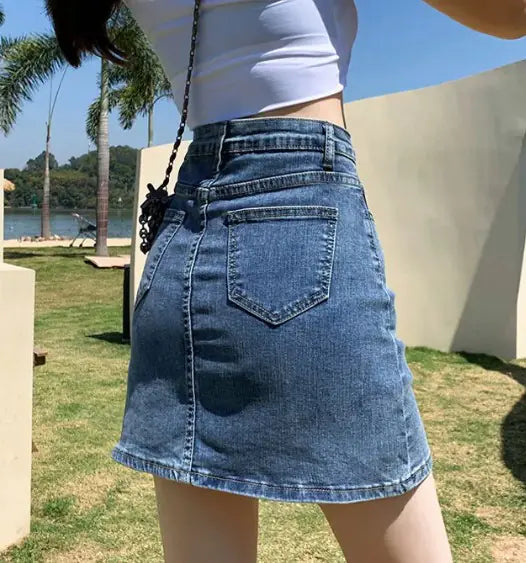 Elegant High Waist Sheath Skirt