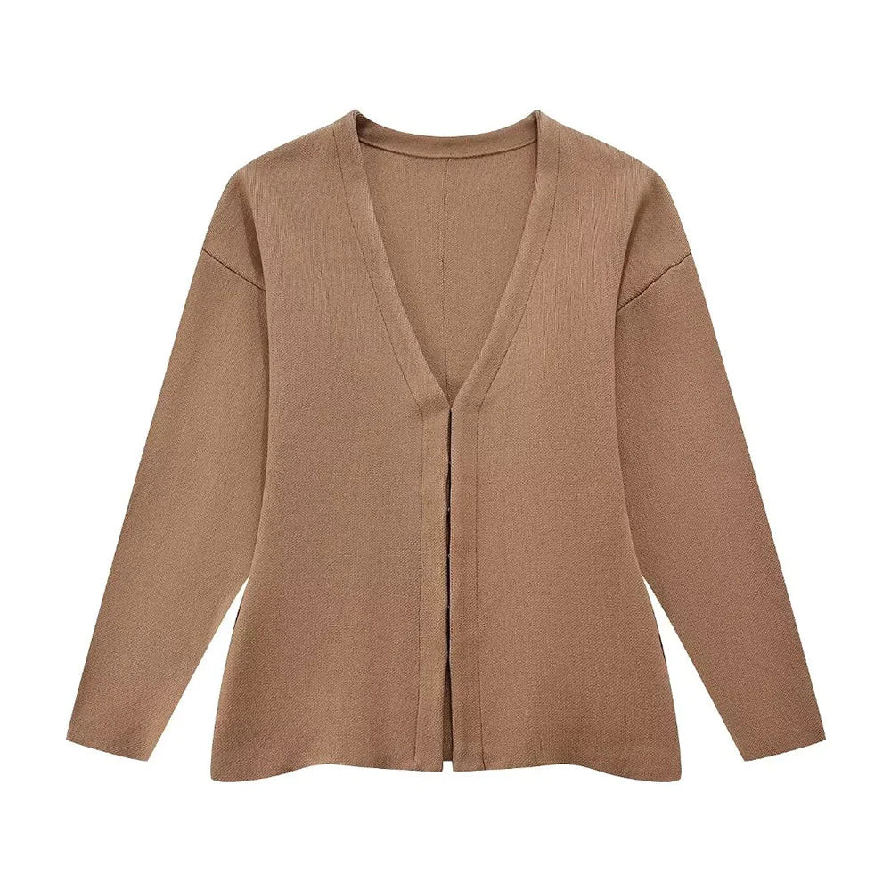 Chic Knitted Skirt and Jacket Set
