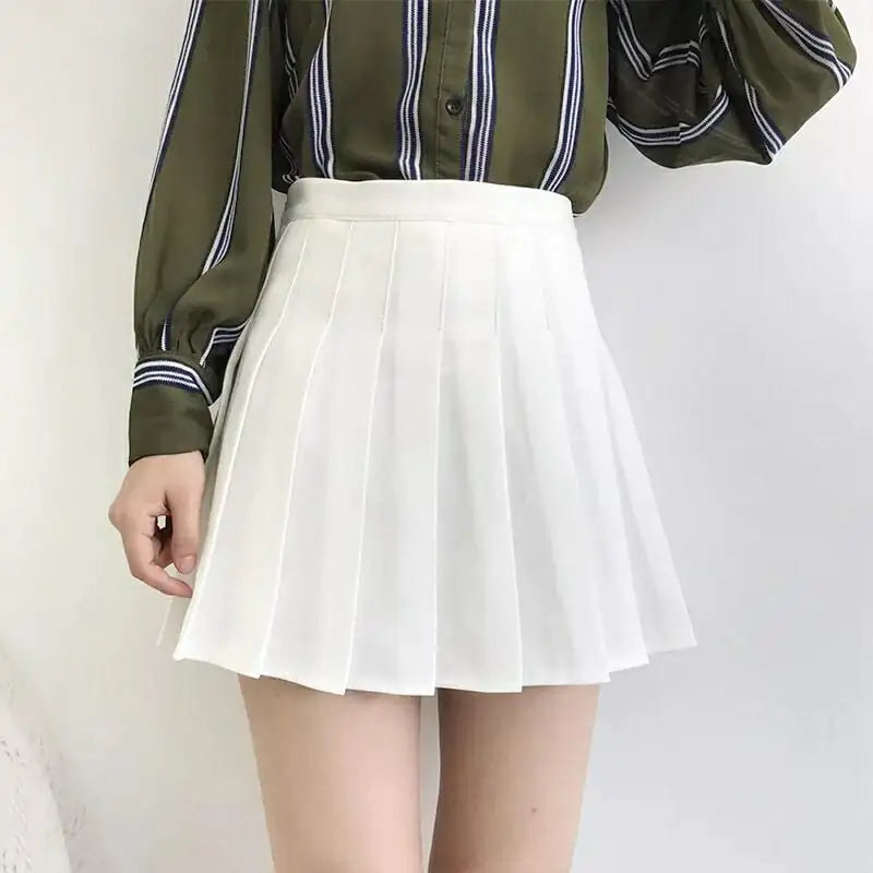 Chic A-Line Plaid Pleated Skirt for Women