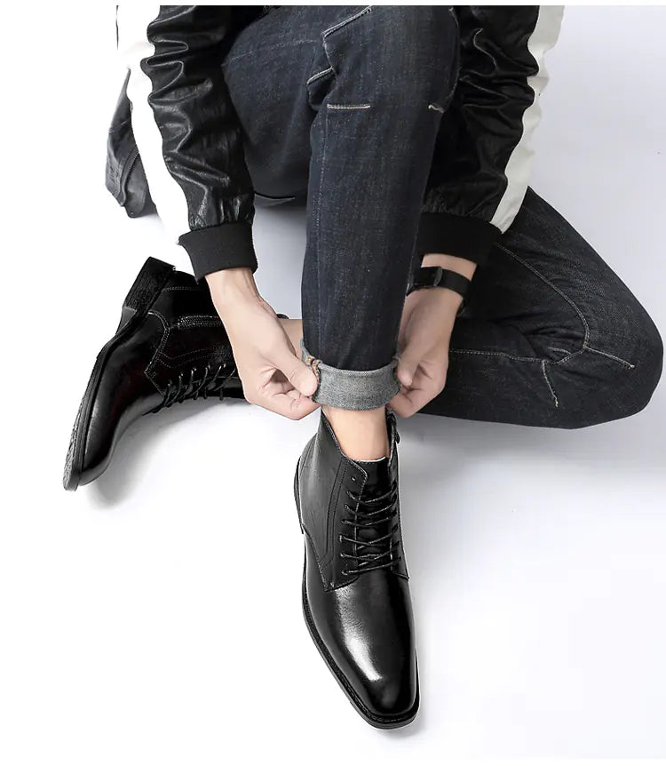Men's Premium High-Top Office Shoes