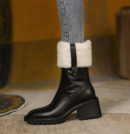 Chic Thick Heel Women's Boots