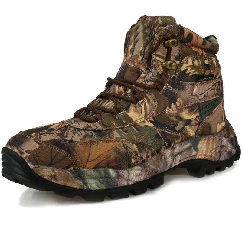 Men's Camo High-Top Outdoor Sneakers