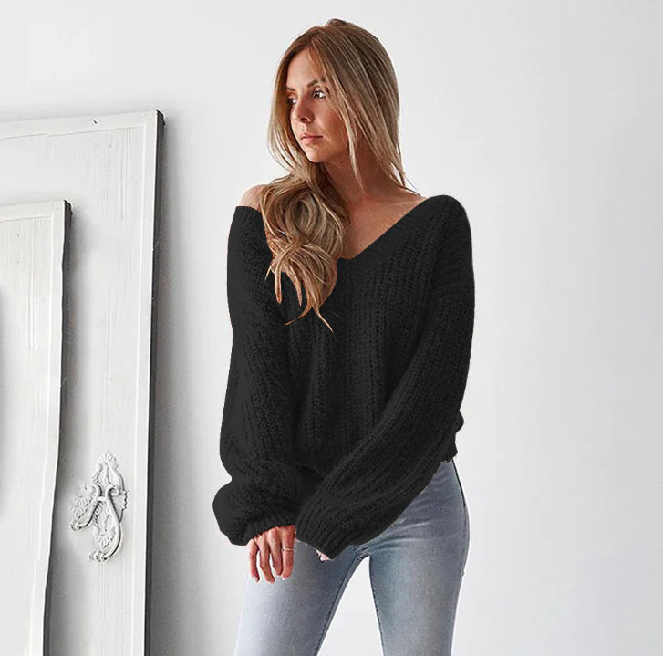 FlowElegance Backless Sweater