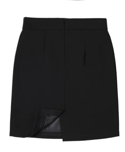 Chic Skirt Suit with Bag Hip Design
