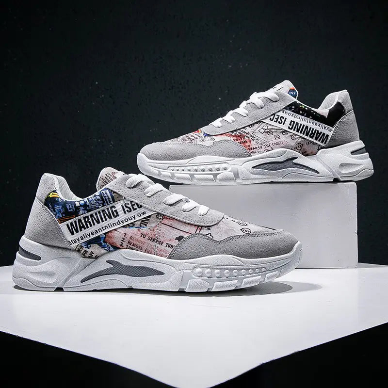 Sporty Graffiti Dad Sneakers