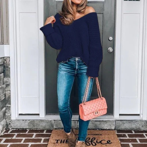 FlowElegance Backless Sweater