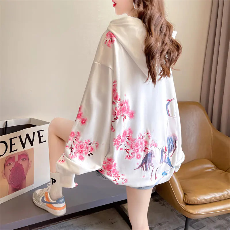 Chic Korean Hooded Zip-Up Jacket