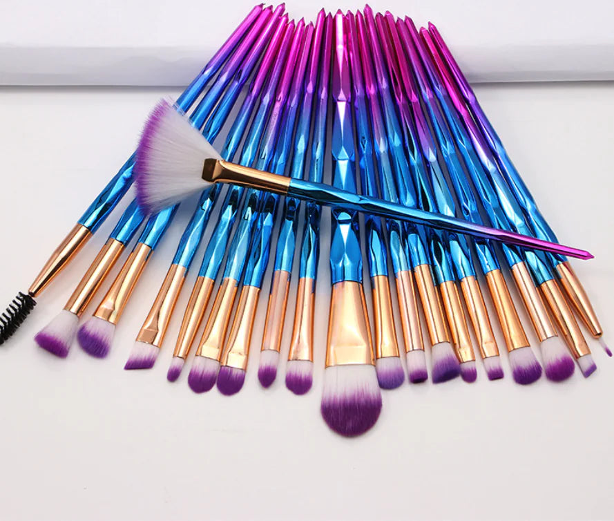 20-Piece Diamond Grip Eye Brush Set