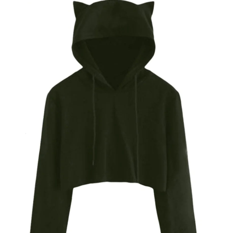 Chic Ultra-Short Hoodie