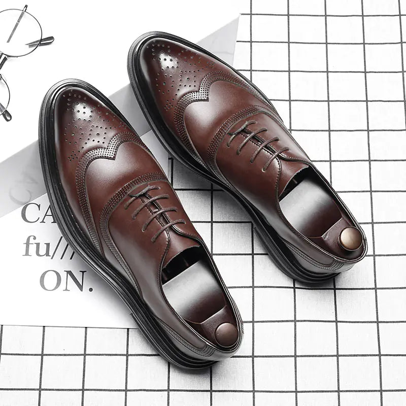 Gentleman's Classic Brogue Leather Shoes