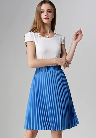 Vintage Grace Midi Pleated Skirt