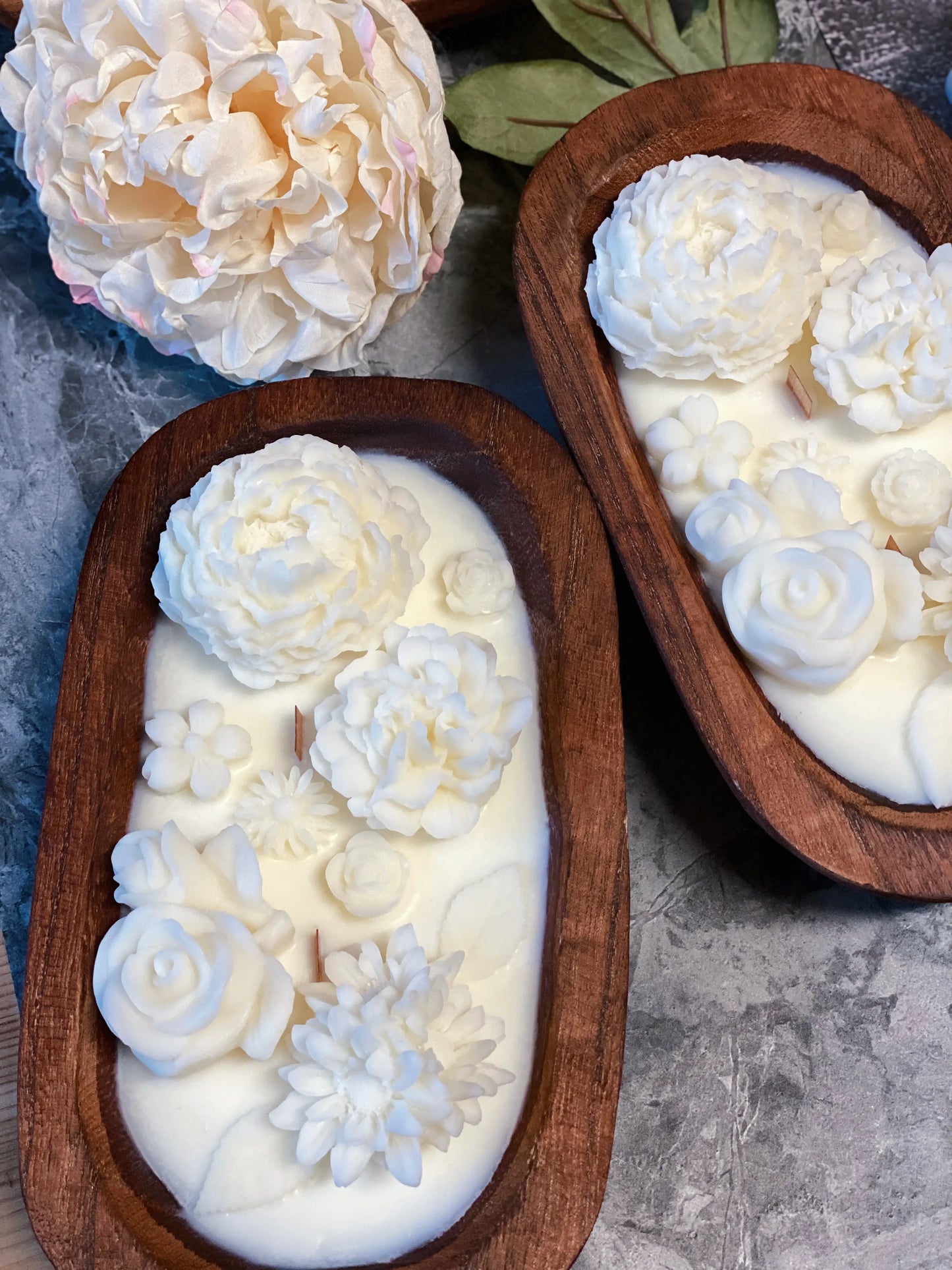 Botanic Aroma Wood Bowl Candle