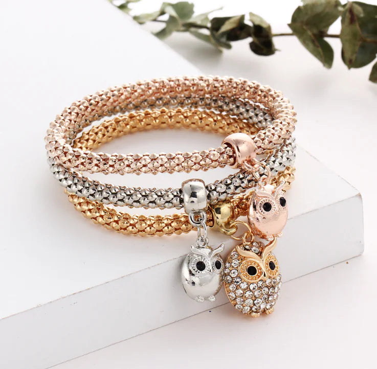 Colorful Owl Statement Bracelet