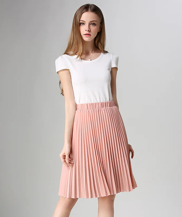 Vintage Grace Midi Pleated Skirt