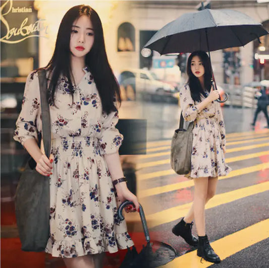 2020 Floral Elegance Chiffon Dress