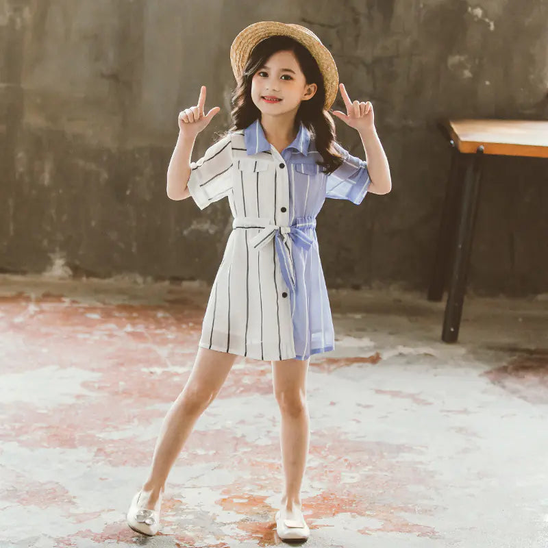 Chic Color Block Play Skirt