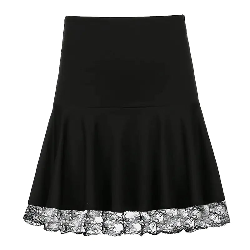 Elegant Lace Pleated Skirt