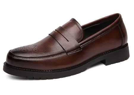Men's Sleek Leather Dress Loafers