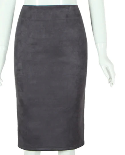 Chic Suede Midi Skirt