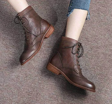 Premium Cowhide Men's High-top Boots