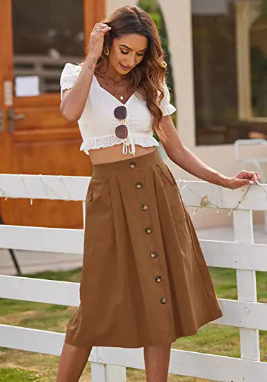 Chic Button-Down Skirt