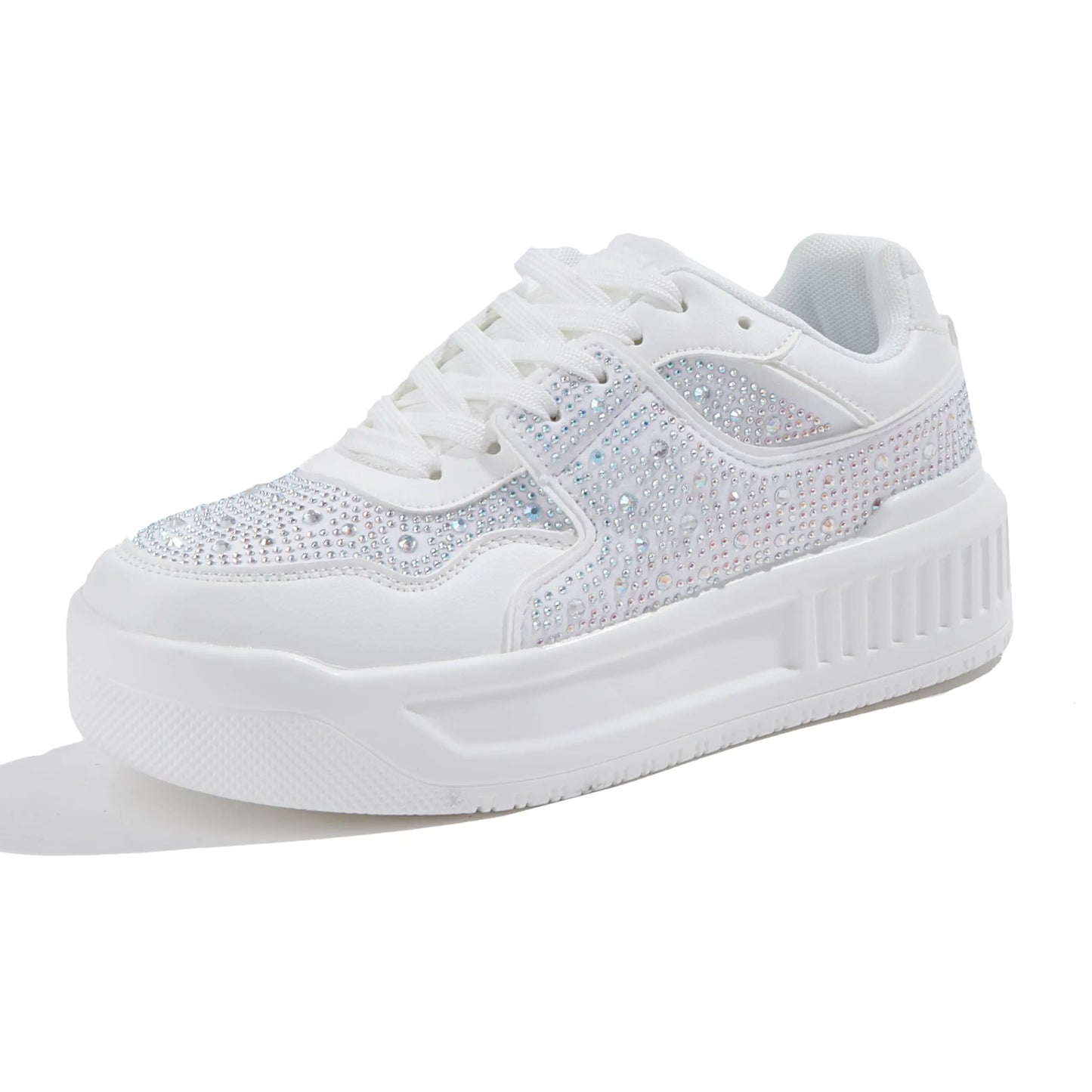 Niluber Sparkle Sneakers - Chunky Rhinestone Platform Shoes