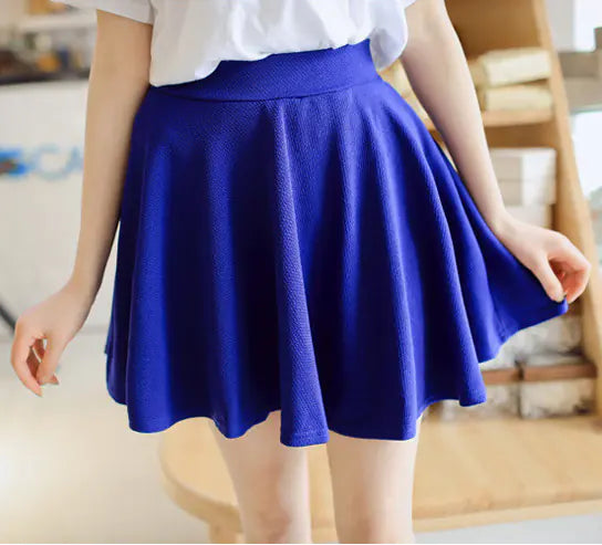 Chic Pleated Polyester Skirt