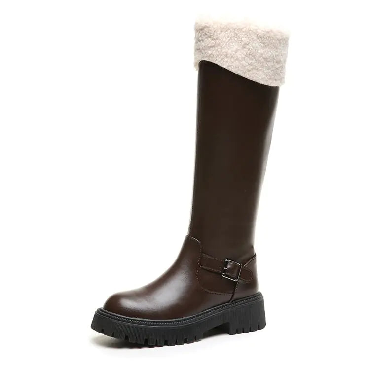 Chic Velvet-Lined Winter Boots