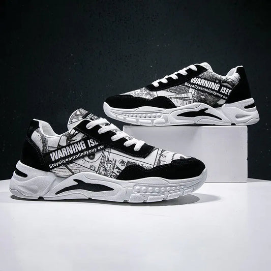 Sporty Graffiti Dad Sneakers