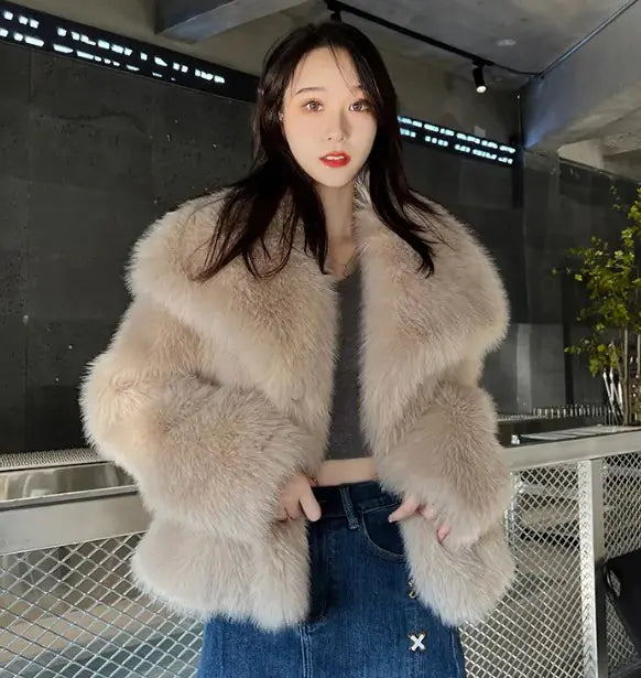 Chic Imitation Fur Coat