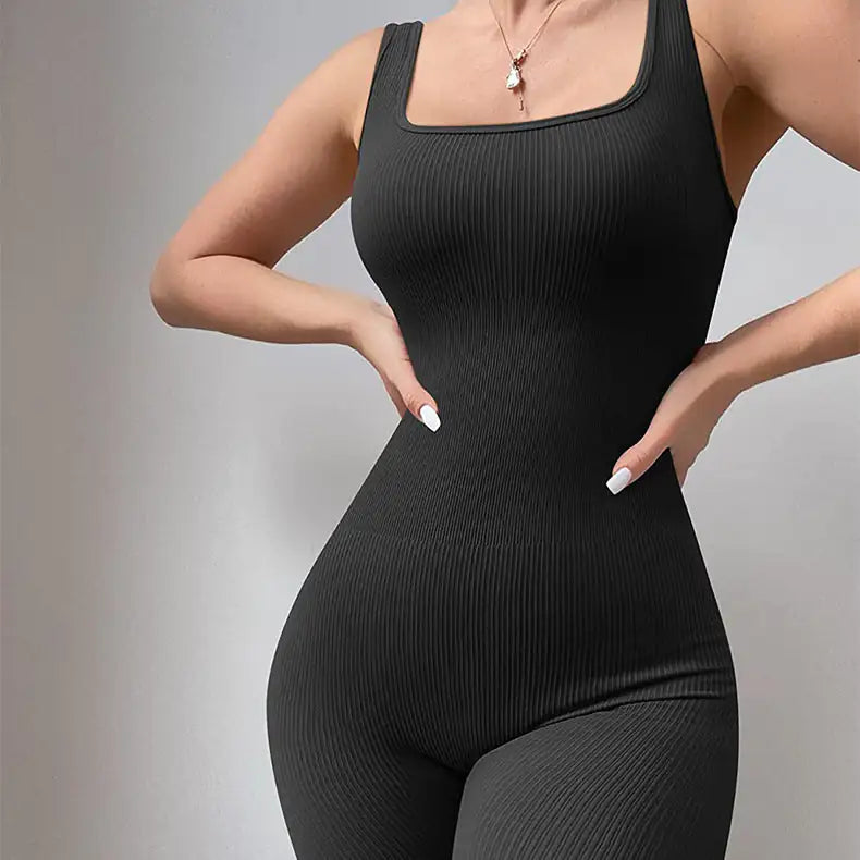 Ladies' Buttoned Suspender Tank Bodysuit
