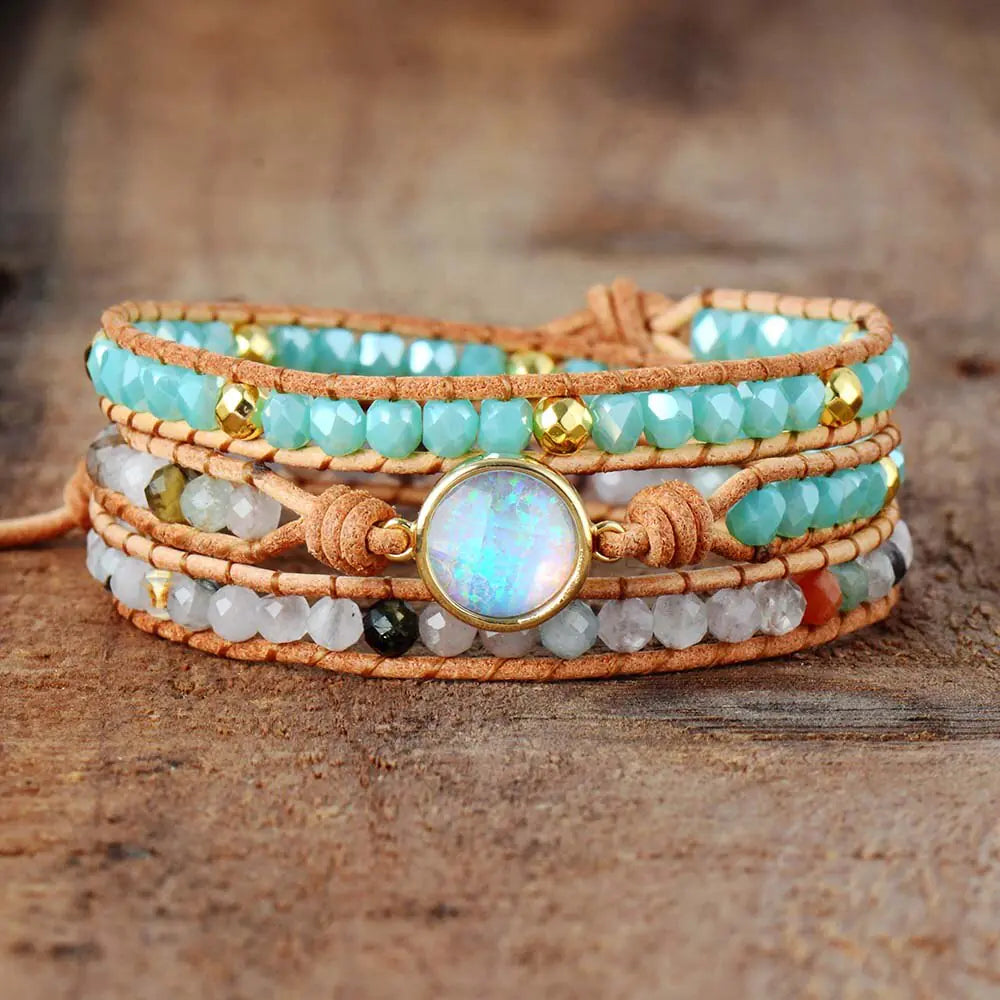 Triple Layer Crystal Opal Bracelet