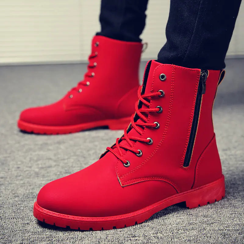 British Style High-Top Tooling Boots
